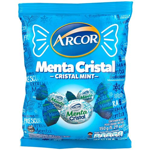 Caramelos ARCOR menta cristal 150 g