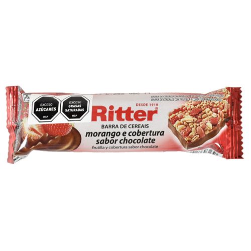 Barrita cereal RITTER frutilla chocolate 25 g