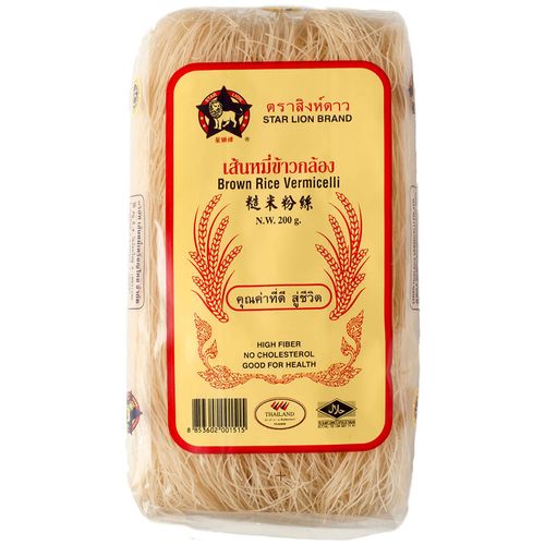 Fideos Vermicelli STAR LION de Arroz Integral 200 g