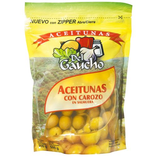 Aceitunas verdes DEL GAUCHO con carozo 500 g