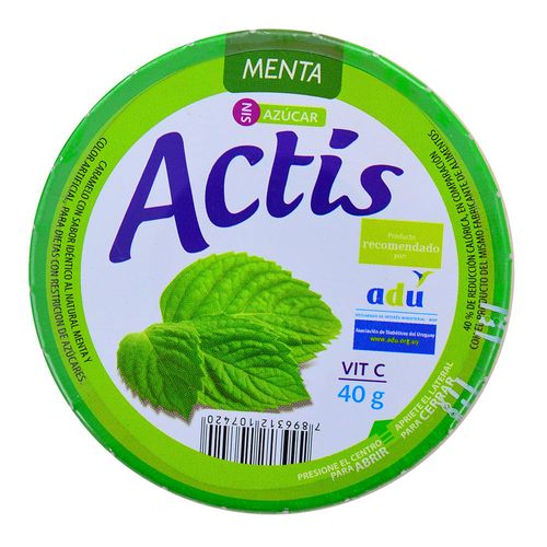 Caramelos ACTIS sin azúcar Menta 40 g