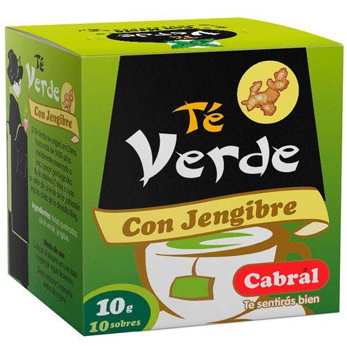 Té verde CABRAL jengibre 10 un.