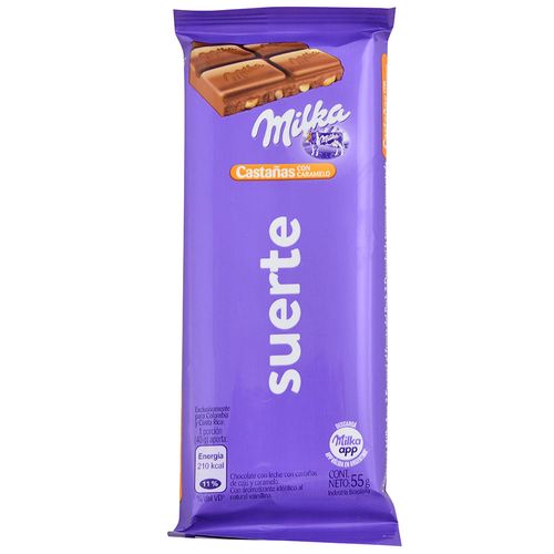 Chocolate MILKA Castañas con caramelo 55 g