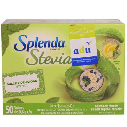 Edulcorante SPLENDA con stevia 50 sobres