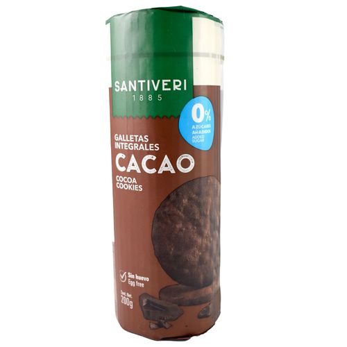 Galletitas SANTIVERI 0% azúcar chocolate 200 g