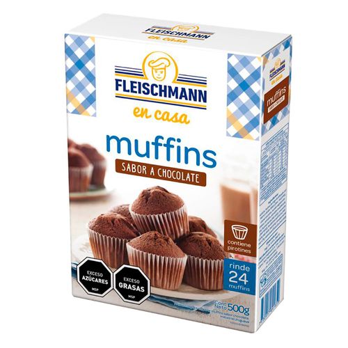 Polvo para preparar muffins FLEISCHMANN chocolate 500 g