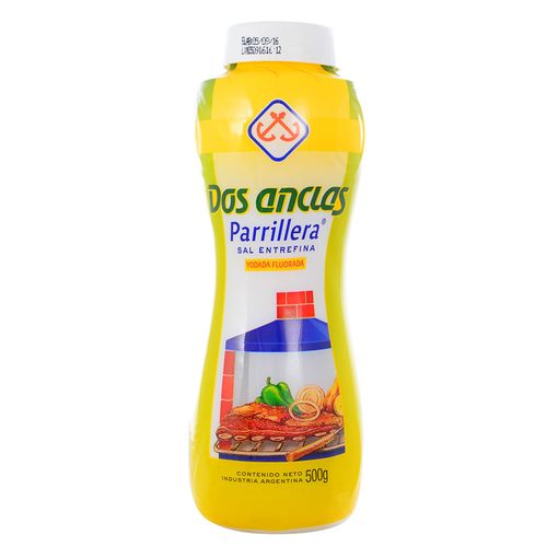 Salero DOS ANCLAS yodada fluorada parrillera 500 g