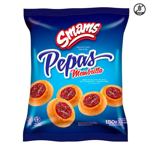 Galletitas SMAMS pepas membrillo sin gluten 150g