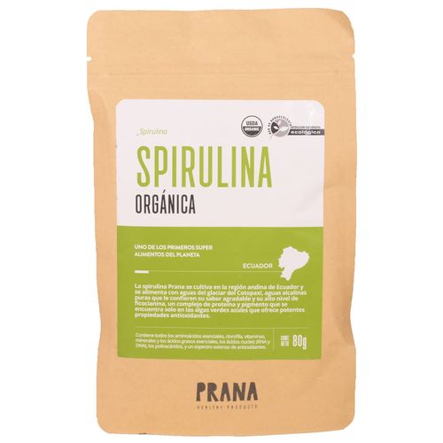 Spirulina orgánica PRANA 80 g