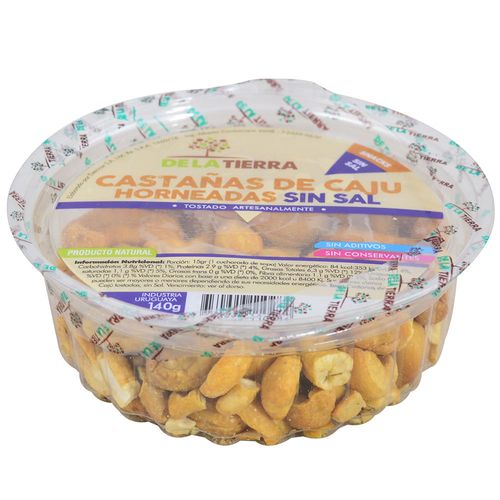 Castañas de cajú sin sal De la Tierra 140 g