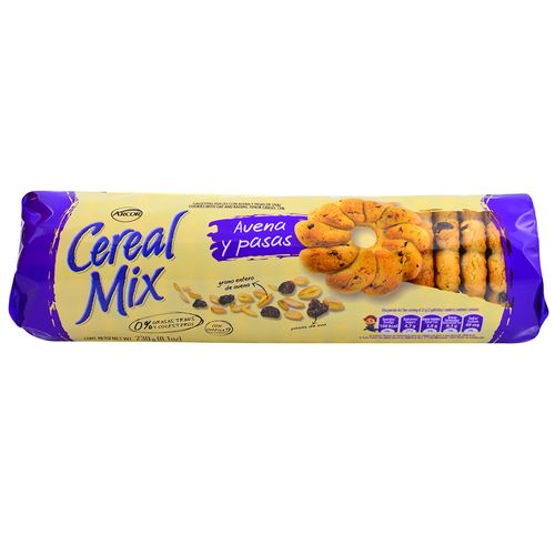 Galletitas cereal mix Arcor avena-pasas 230 g