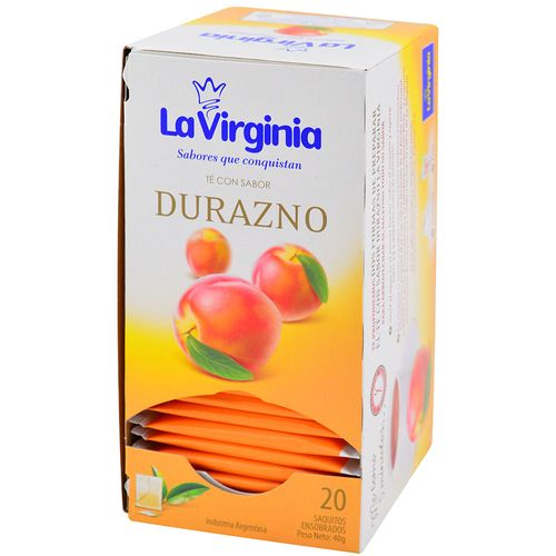 Té sabor Durazno La Virginia 20 sobres 40 g