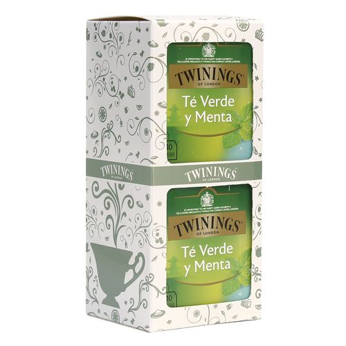 Té TWININGS green & mint 20 un. 40 g