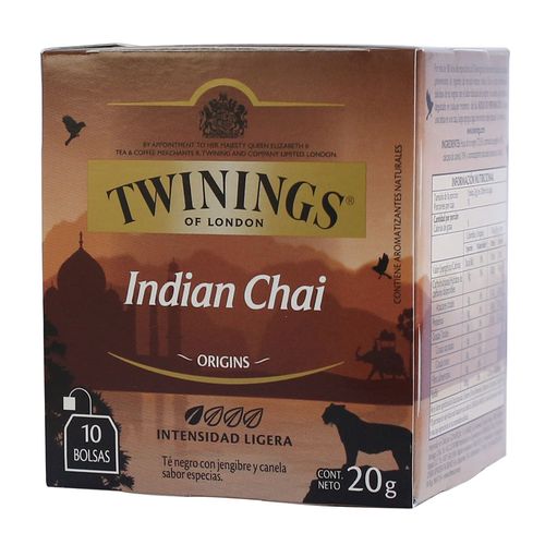Té TWININGS indian chai 10 un.