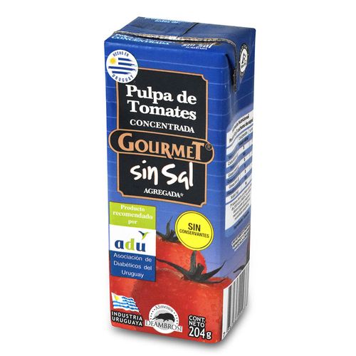 Pulpa de tomate GOURMET concentrada sin sal 204 g