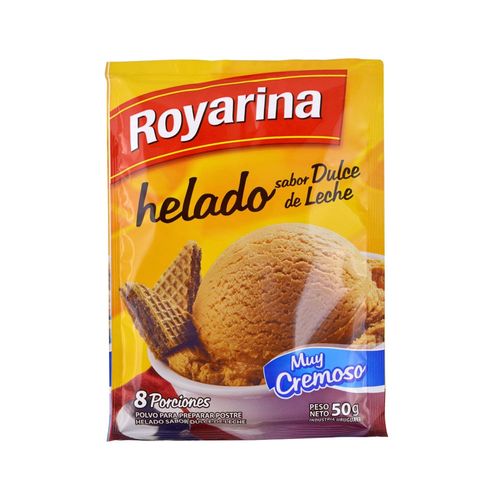 Polvo para preparar helado ROYARINA dulce de leche 50 g