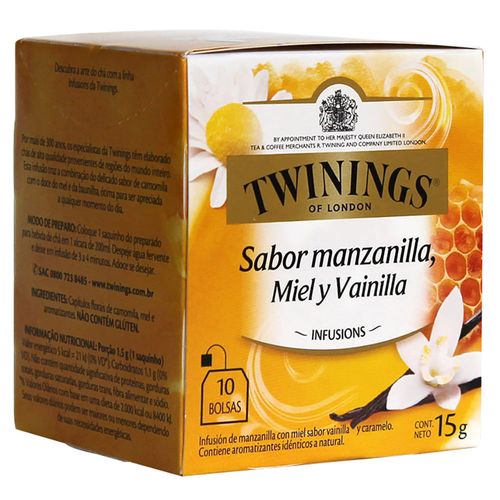 Té TWININGS manzanilla, miel y vainilla 10 un.