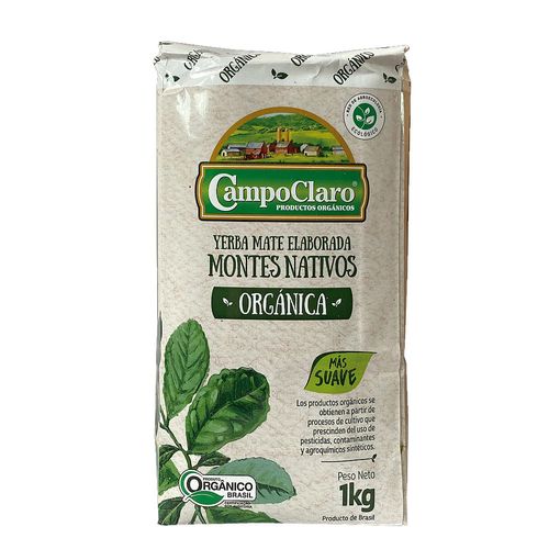 Yerba orgánica CAMPOCLARO Montes Nativos 1 kg