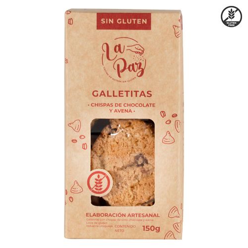 Galletitas LA PAZ sin gluten chispas de chocolate 150 g