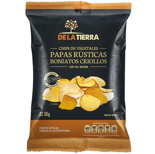 Papas y boniatos DE LA TIERRA con sal marina 120 g