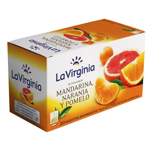 Té LA VIRGINIA mandarina pomelo y naranja 20 un.