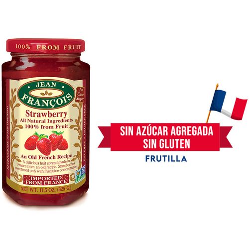 Mermelada sin azúcar agregada JEAN FRANCOIS frutilla 325 g