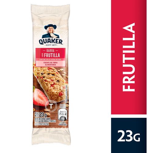 Barra cereal QUAKER frutilla 23 g