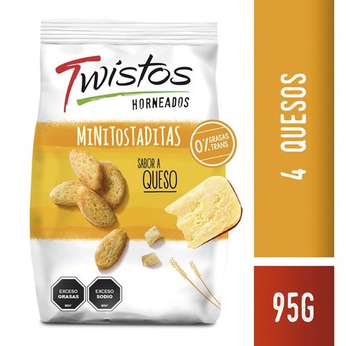 Mini tostaditas TWISTOS 4 quesos 95 g