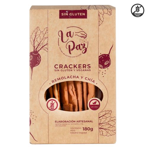 Galletas LA PAZ sin gluten cracker remolacha 180 g