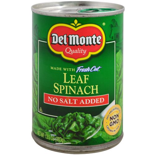 Espinacas sin sal DEL MONTE 383 g