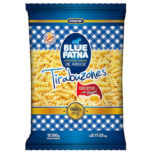 Fideos de arroz BLUE PATNA tirabuzone 500 g