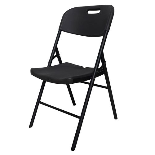 Silla negra plegable 47x51x86 cm