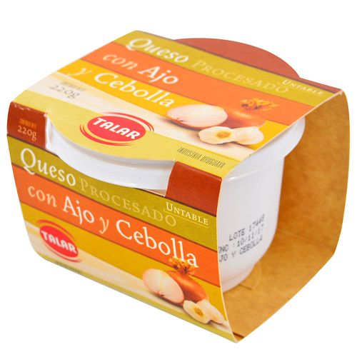 Queso Crema Ajo y Cebolla Talar 220 g