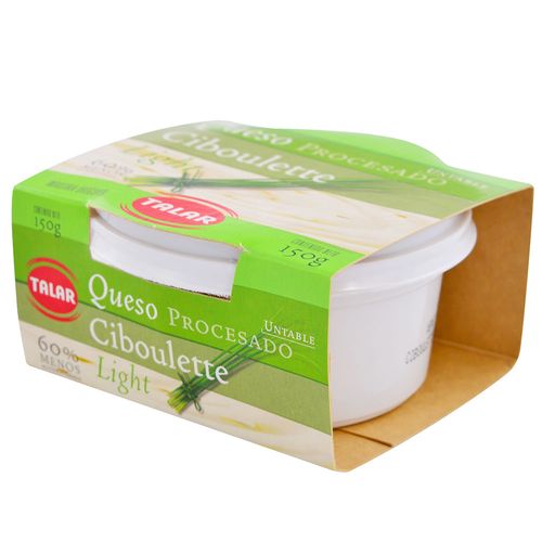 Queso crema TALAR ciboulette bajas calorías 150 g