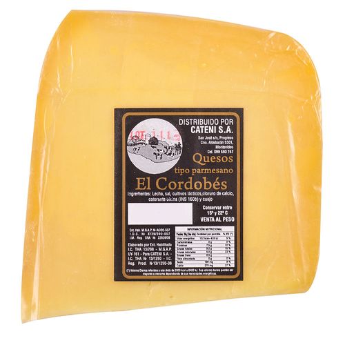 Queso parmesano cuña EL CORDOBES x 100 g