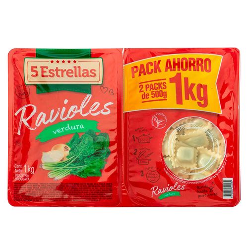 Pack ravioles de verdura 5 ESTRELLAS 1 kg