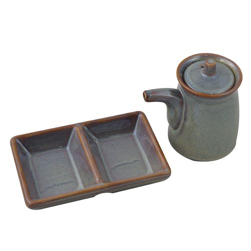 Set x 2 jarra y bowl cerámica