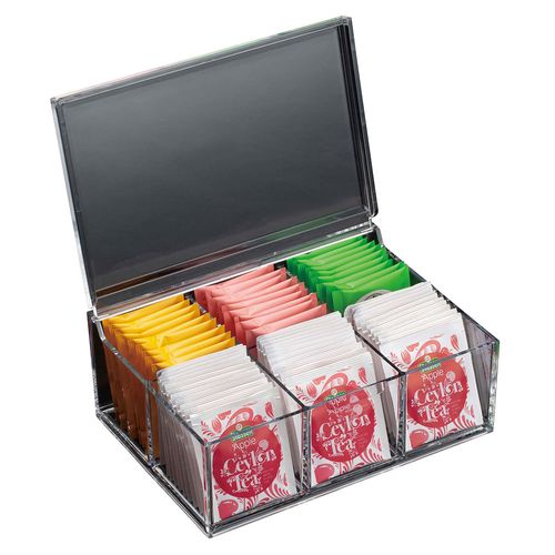Caja organizadora con compartimentos acrílico 23x16x8 cm