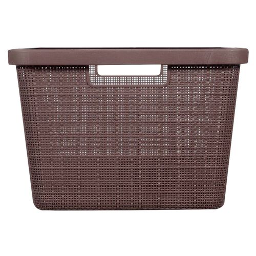 Canasta para ropa jute pp marrón 59x39xh26 cm
