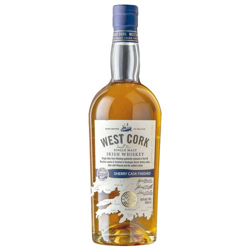 Whisky Irlandés WEST CORK Sherry Cask Blended 700 cc