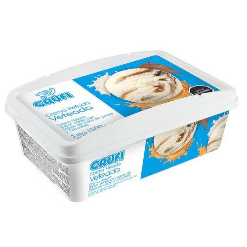 Helado CRUFI crema veteada 1 L