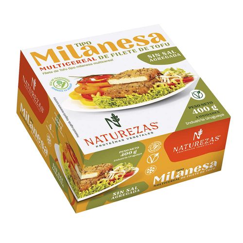 Milanesa de tofu NATUREZAS s/sal x4 un.  cj x 400 g