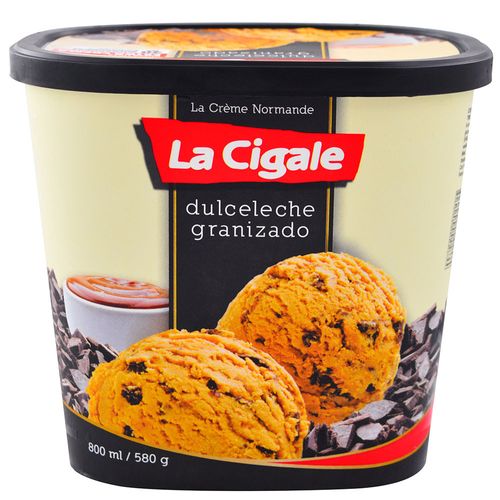 Helado dulce de leche granizado LA CIGALE 800 ml