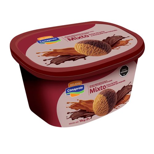 Helado CONAPROLE chocolate holandés y dulce de leche 2 L