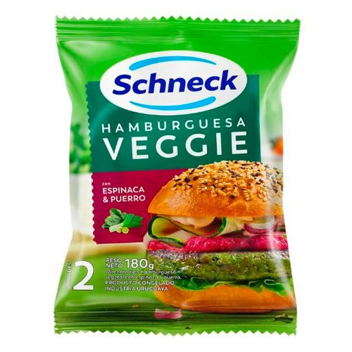 Hamburguesas veggie SCHNECK espinaca y puerro x 2 un 180 g