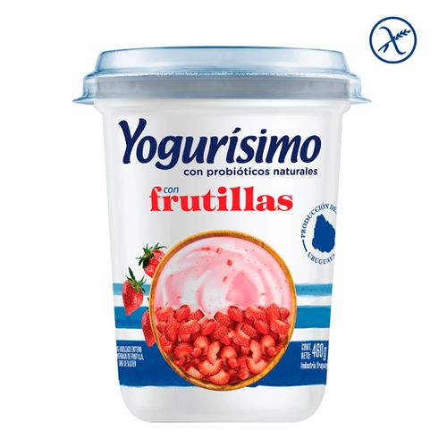 Yogurt YOGURISIMO natural con frutilla 460 g