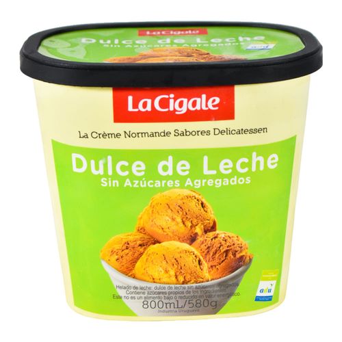 Helado sin azúcar LA CIGALE DDL 800 ml