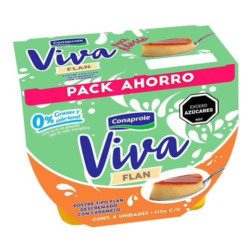 Pack Flan Viva 0% CONAPROLE 440 g