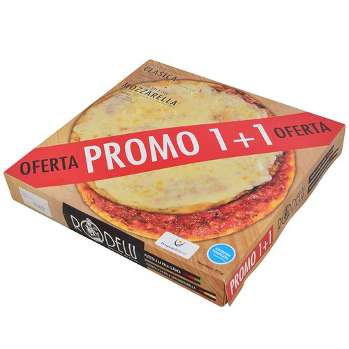 Pizzeta RODELÚ muzzarella + pizza con salsa 975 g