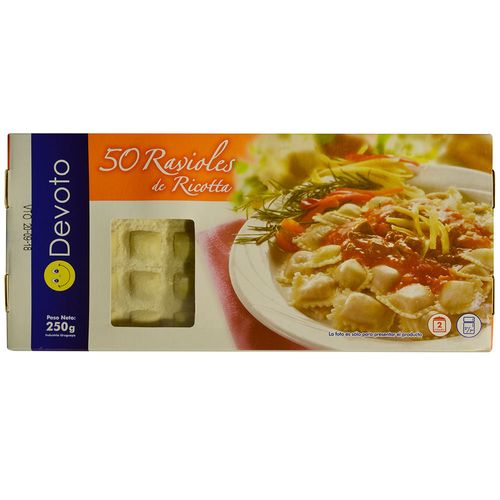 Ravioles de ricota Devoto 50 un. 250 g